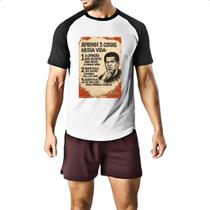 Camiseta Raglan Aprendi 3 coisas na vida Camiseta Raglan Aprendi 3 coisas na vida