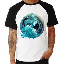 Camiseta Raglan Aquário Sígno - Foca na Moda