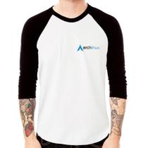 Camiseta Raglan Arch Linux Manga 3/4 - Foca na Moda