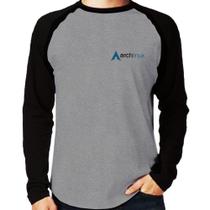 Camiseta Raglan Arch Linux Manga Longa - Foca na Moda