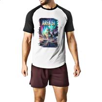 Camiseta Raglan Area 51 Poster Futurista Camiseta Raglan Area 51 Poster Futurista