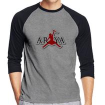 Camiseta Raglan Arya Stark Killing the Night King Manga 3/4 - Foca na Moda Camiseta Raglan Arya Stark Killing the Night King Manga 3/4 - Foca na Moda