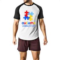 Camiseta Raglan Autismo coracao entende