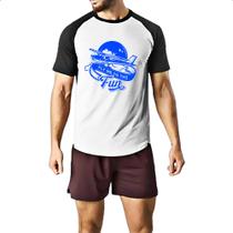Camiseta Raglan Aviao fly me to the fun