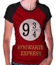 Camiseta Raglan Baby Look Harry Potter 9 3/4 Ref:403