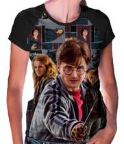 Camiseta Raglan Baby Look Harry Potter Ref:392 Camiseta Raglan Baby Look Harry Potter Ref:392
