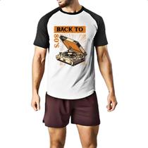 Camiseta Raglan Back to anos 80 vitrola