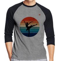 Camiseta Raglan Ballet Vintage Sunset Manga 3/4 - Foca na Moda Camiseta Raglan Ballet Vintage Sunset Manga 3/4 - Foca na Moda