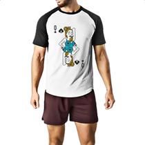 Camiseta Raglan Baralho Rainha Madonna