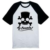 Camiseta Raglan Bart Pirata - Ay Caramba Camiseta Raglan Bart Pirata - Ay Caramba