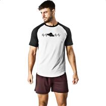 Camiseta Raglan Batimento cardiaco disco voador