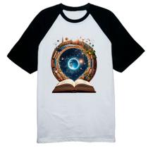 Camiseta Raglan Biblia livro conhecimento universal