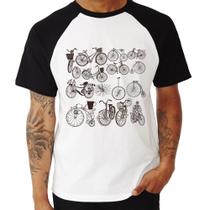 Camiseta Raglan Bicicletas antigas - Foca na Moda