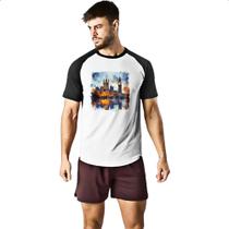 Camiseta Raglan Big Ben watercolor Camiseta Raglan Big Ben watercolor