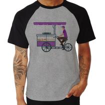 Camiseta Raglan Bike Food - Foca na Moda