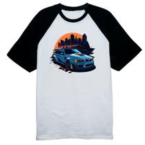 Camiseta Raglan BMW Azul Sunset