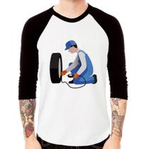Camiseta Raglan Borracharia Manga 3/4 - Foca na Moda
