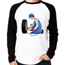 Camiseta Raglan Borracharia Manga Longa - Foca na Moda