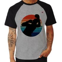 Camiseta Raglan Boxe Vintage Sunset - Foca na Moda