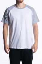 Camiseta Raglan - Branca com Mescla Camiseta Raglan - Branca com Mescla