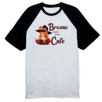 Camiseta Raglan Bruxas também tomam café