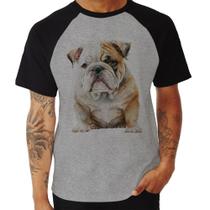 Camiseta Raglan Bulldog-Inglês - Foca na Moda