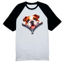 Camiseta Raglan Bulldog no Ziper
