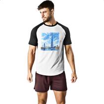 Camiseta Raglan Burj Khalifa watercolor