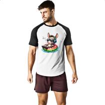 Camiseta Raglan Burro na boia