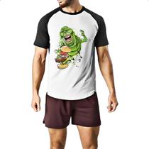 Camiseta Raglan Caca Fantasmas Ghostbusters Geleia Camiseta Raglan Caca Fantasmas Ghostbusters Geleia