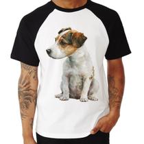 Camiseta Raglan Cachorro Jack Russell Terrier - Foca na Moda