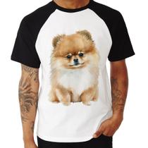 Camiseta Raglan Cachorro Spitz Alemão Lulu da pomerânia - Foca na Moda