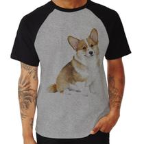 Camiseta Raglan Cachorro Welsh Corgi Pembroke - Foca na Moda