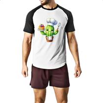 Camiseta Raglan Cacto cozinheiro Camiseta Raglan Cacto cozinheiro