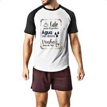 Camiseta Raglan Cafe Desperta Agua Hidrata Vinho Felicidade Camiseta Raglan Cafe Desperta Agua Hidrata Vinho Felicidade