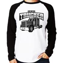 Camiseta Raglan Caminhão Road Trucker Caminhoneiro Manga Longa - Foca na Moda Camiseta Raglan Caminhão Road Trucker Caminhoneiro Manga Longa - Foca na Moda