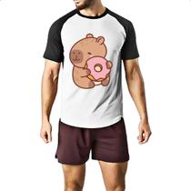 Camiseta Raglan Capivara Donuts