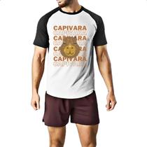 Camiseta Raglan Capivara meme trend Camiseta Raglan Capivara meme trend