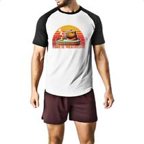 Camiseta Raglan Capivara nao se preocupe Camiseta Raglan Capivara nao se preocupe
