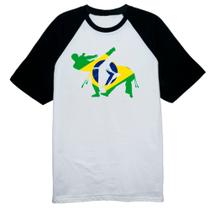Camiseta Raglan Capoeira luta Brasil Camiseta Raglan Capoeira luta Brasil