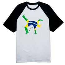 Camiseta Raglan Capoeira luta Brasil golpe