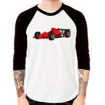 Camiseta Raglan Carro de Corrida Manga 3/4 - Foca na Moda