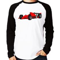 Camiseta Raglan Carro de Corrida Manga Longa - Foca na Moda
