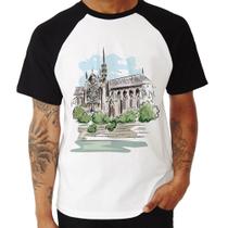 Camiseta Raglan Catedral de Notre-Dame de Paris - Foca na Moda