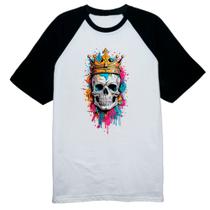 Camiseta Raglan Caveira do cranio do rei