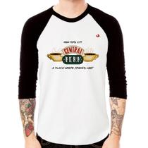 Camiseta Raglan Central Perk Manga 3/4 - Foca na Moda