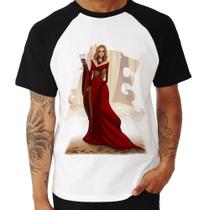 Camiseta Raglan Cersei Lannister Art - Foca na Moda
