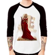 Camiseta Raglan Cersei Lannister Art Manga 3/4 - Foca na Moda