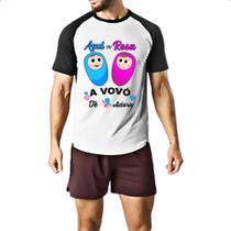 Camiseta Raglan Cha Revelacao a Vovo te adora