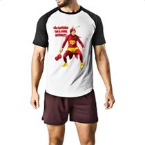 Camiseta Raglan Chapolin nao contavam com minha astucia